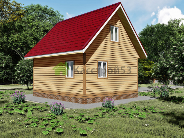 Дом каркасный 6х7 ДК3