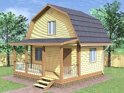 Дом каркасный 6х6 ДК15