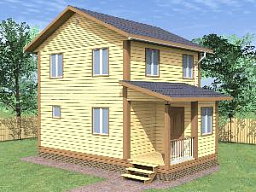Дом каркасный 6х8 ДК18