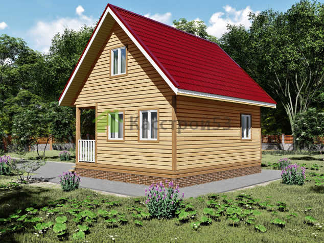 Дом каркасный 6х7 ДК3