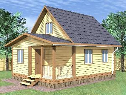 Дом каркасный 6х8 ДК17