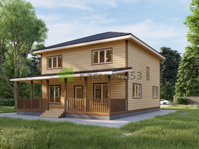 Дом каркасный 10х10 ДК56