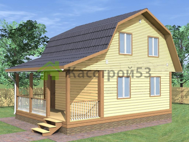 Дом каркасный 6х8 ДК12