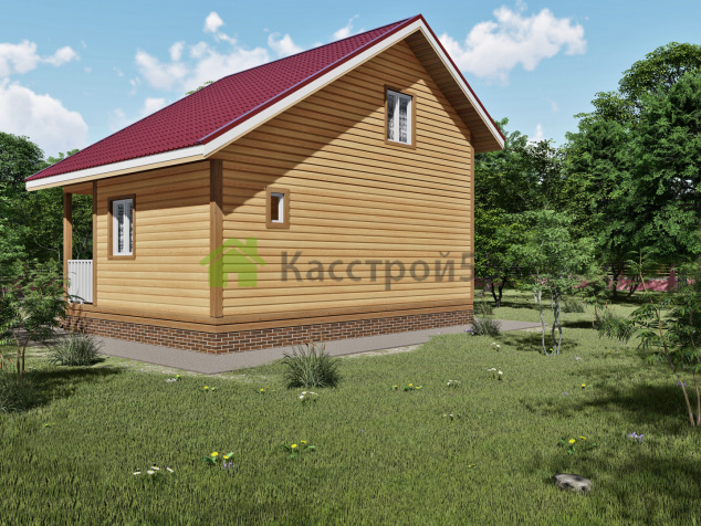 Дом из бруса 6х8 ДБ15