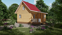Дом из бруса 6х8 ДБ18
