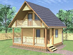 Дом каркасный 6х6 ДК22