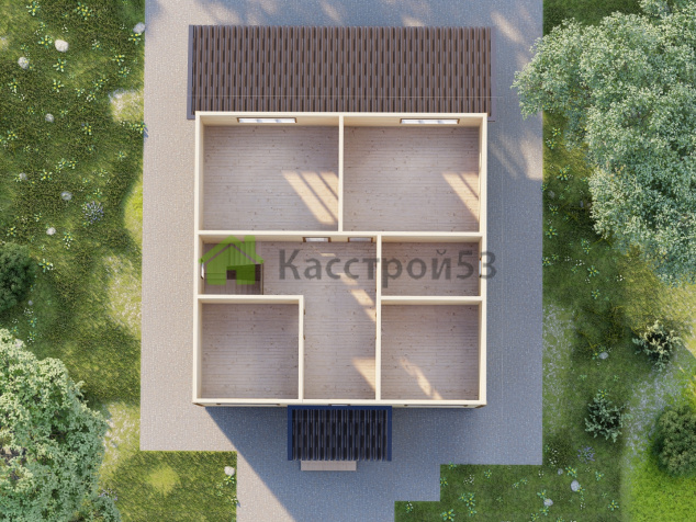 Дом каркасный 10х10 ДК56