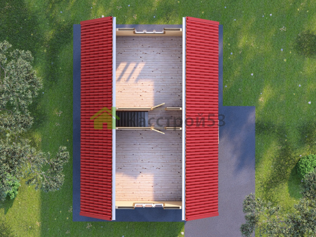 Дом каркасный 6х9 ДК58
