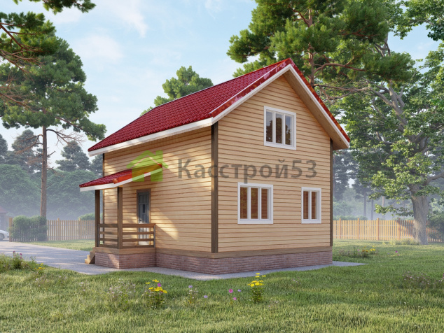 Дом каркасный 6х8 ДК54