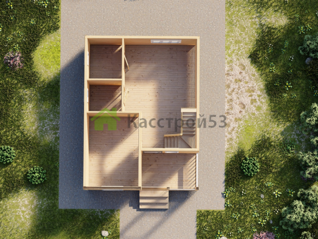 Дом каркасный 6х8 ДК47