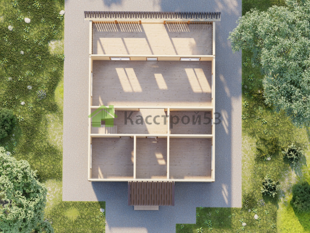 Дом каркасный 10х10 ДК56