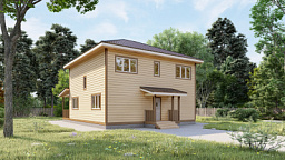 Дом каркасный 10х10 ДК56